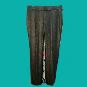 NWT NYDJ Snake Print Slim Trousers in Raceway Women's Size 8P‎